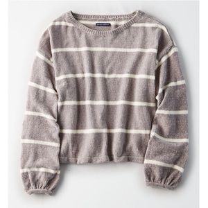American Eagle - Chenille Striped Sweater